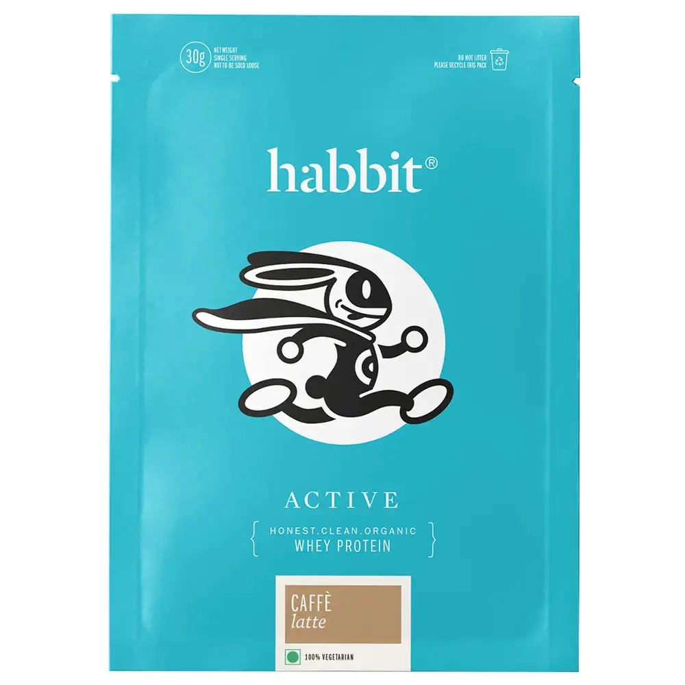 Habbit Active Whey Protein Blend,  1.98 lb  30 Servings, Cafe Latte