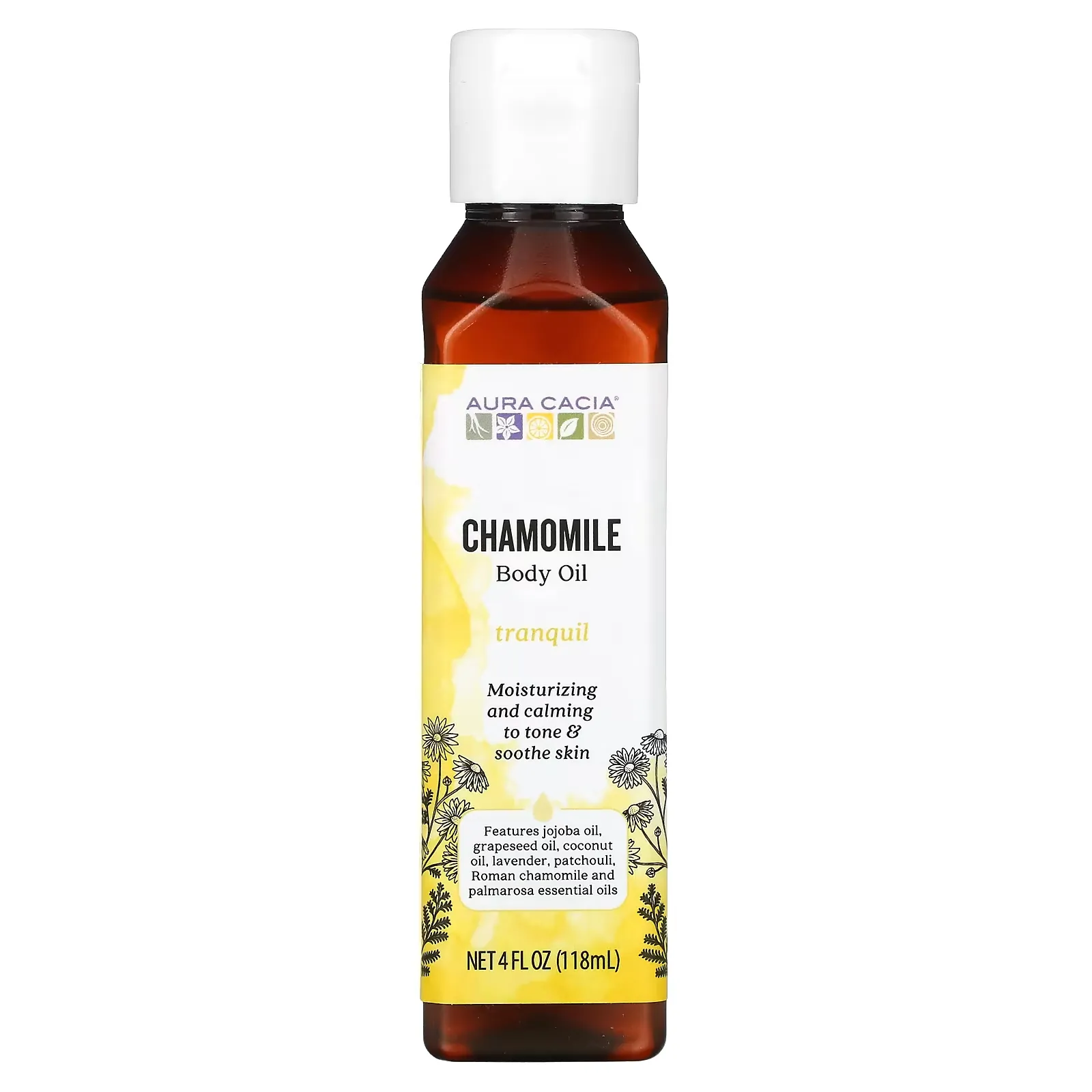 Body Oil, Chamomile, 4 fl oz (118 ml)