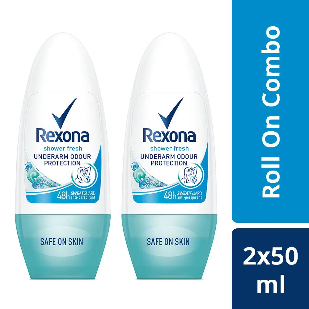 Rexona Shower Fresh Underarm Odour Protection Roll On Combo - Pack Of 2