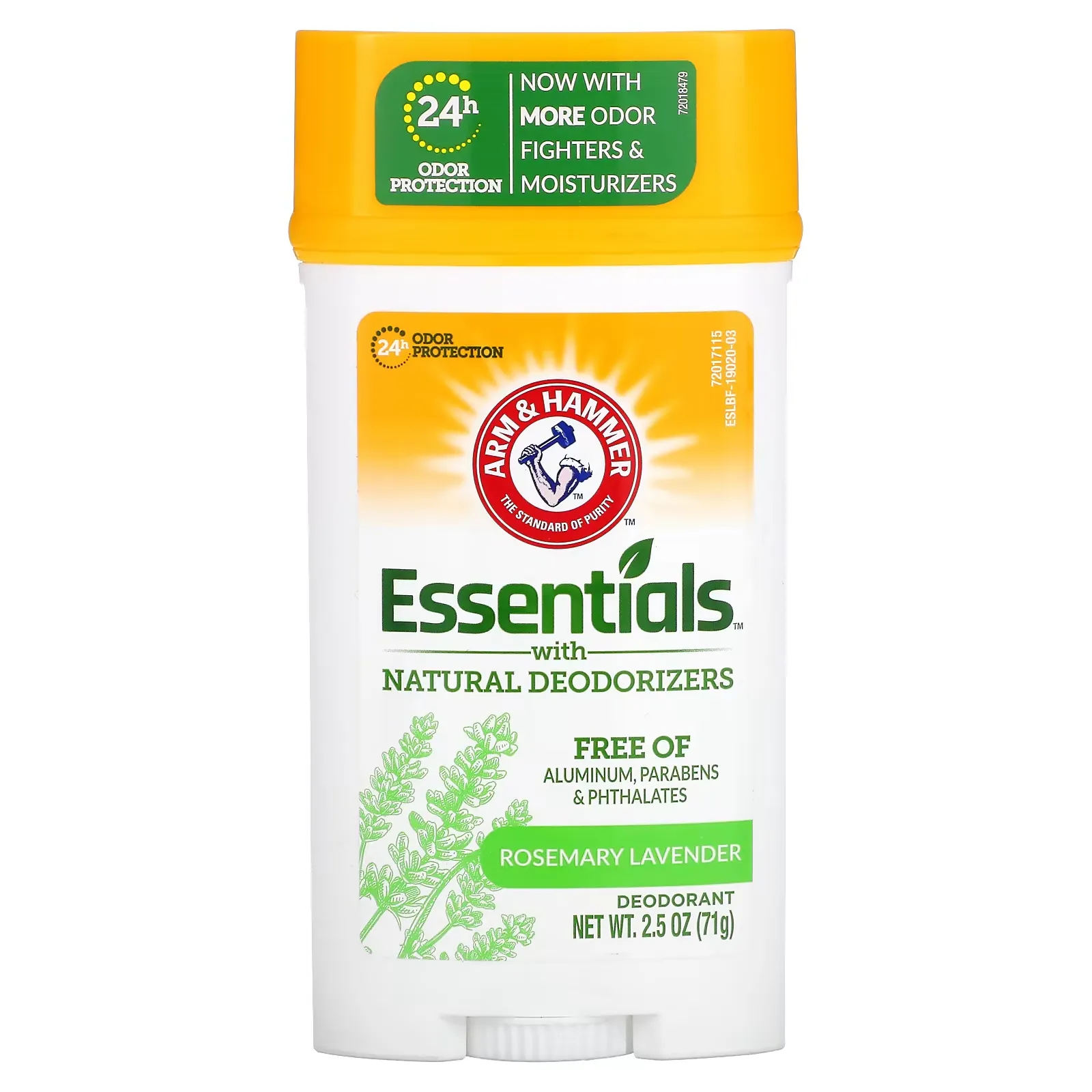 Essentials with Natural Deodorizers, Deodorant, Rosemary Lavender, 2.5 oz (71 g)