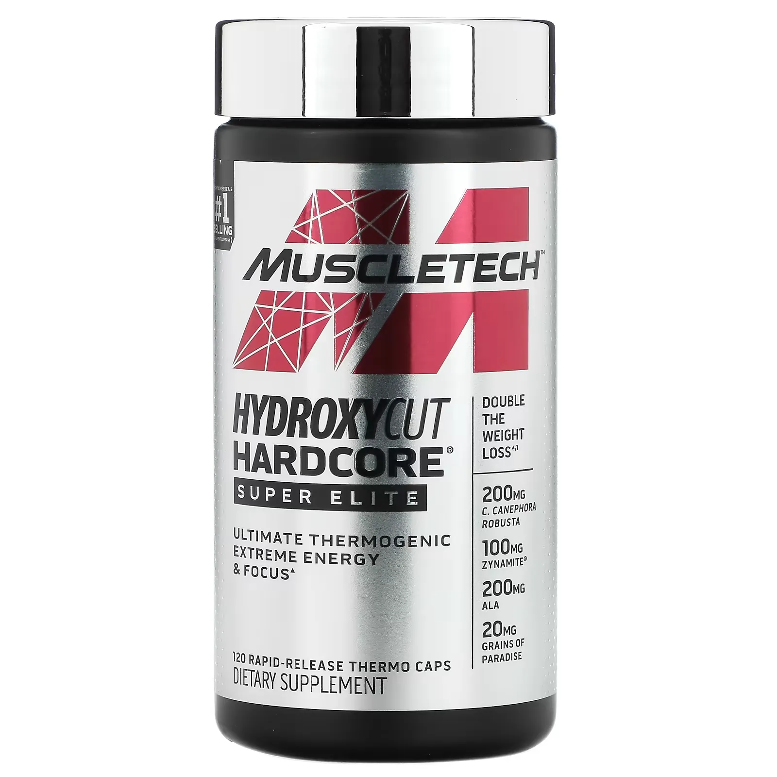 Hydroxycut Hardcore, Super Elite, 120 Rapid-Release Thermo Caps