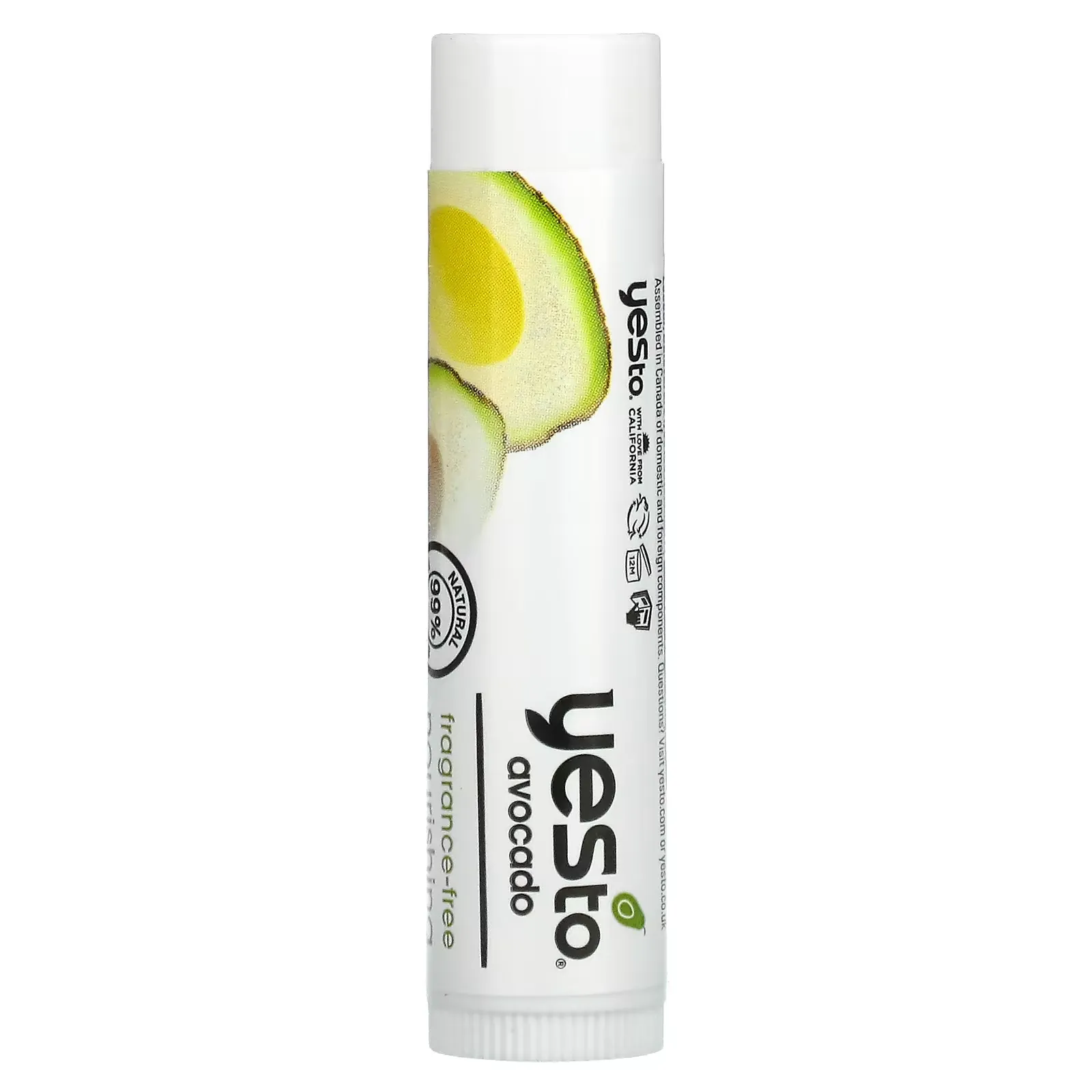 Nourishing Lip Balm, Avocado, Fragrance-Free, 0.15 oz (4.25 g)