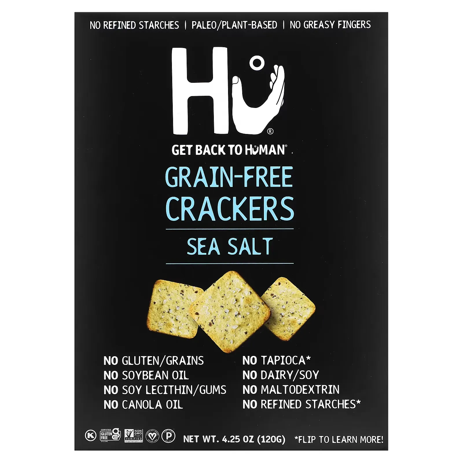 Grain-Free Crackers, Sea Salt, 4.25 oz (120 g)