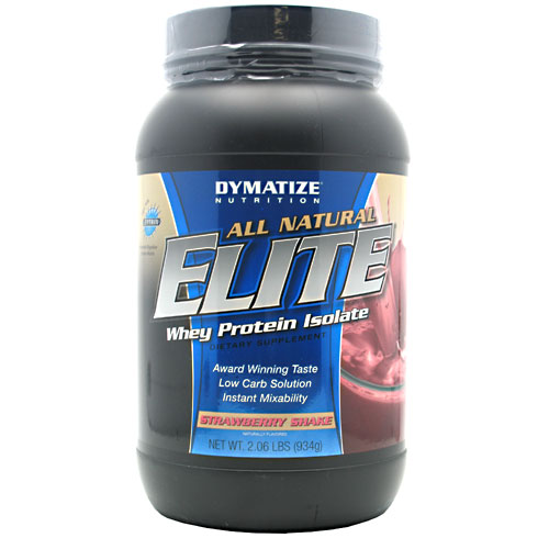 Dymatize Natural Elite Whey Protein, Strawberry Shake 2lb