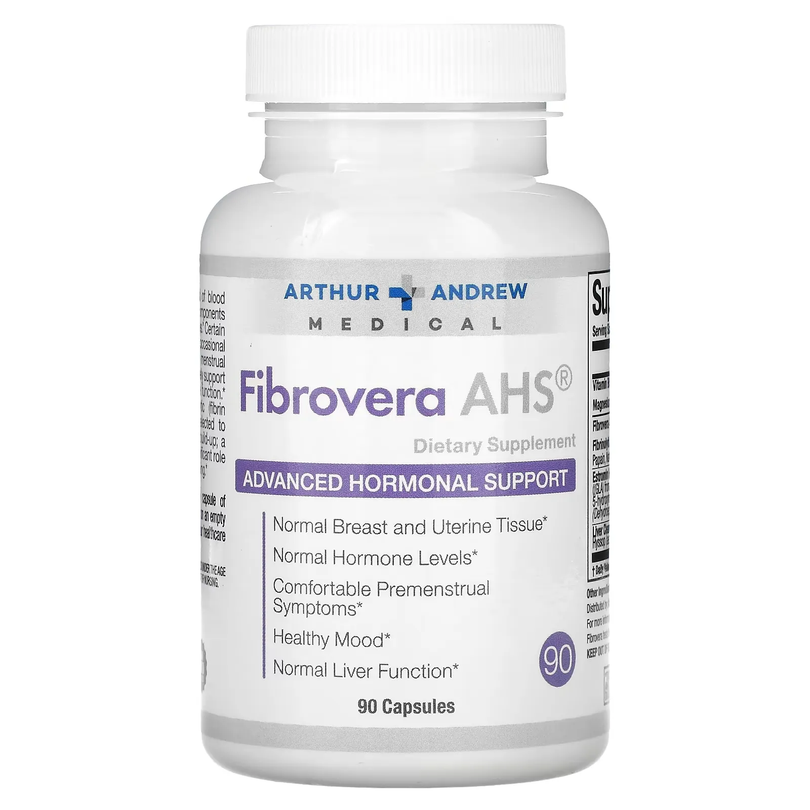 FibroVera AHS, Advanced Hormonal Support, 730 mg, 90 Capsules