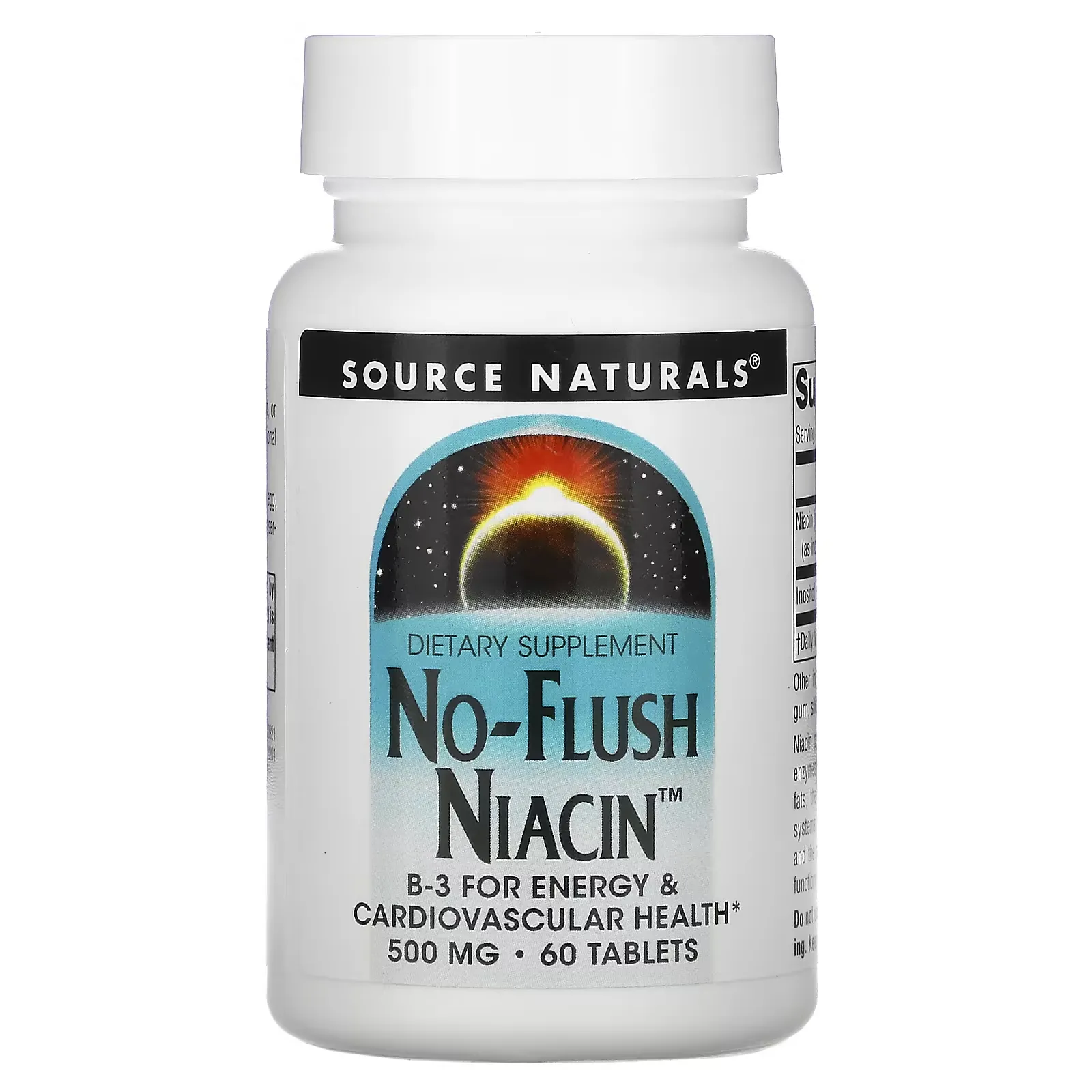 No-Flush Niacin, 500 mg, 60 Tablets