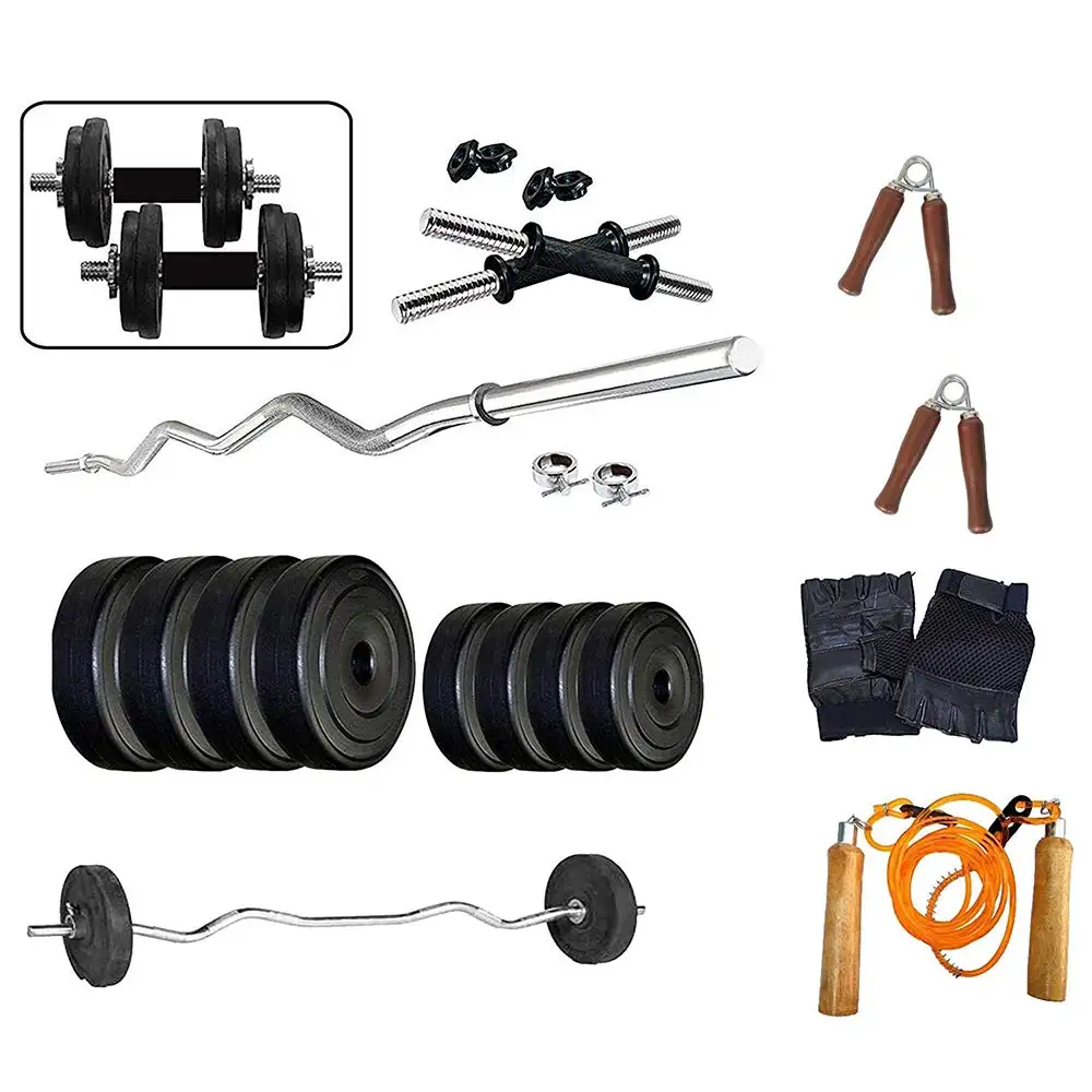 Aurion 20C3 Plastic Home Gym Set 20Kg (Black)