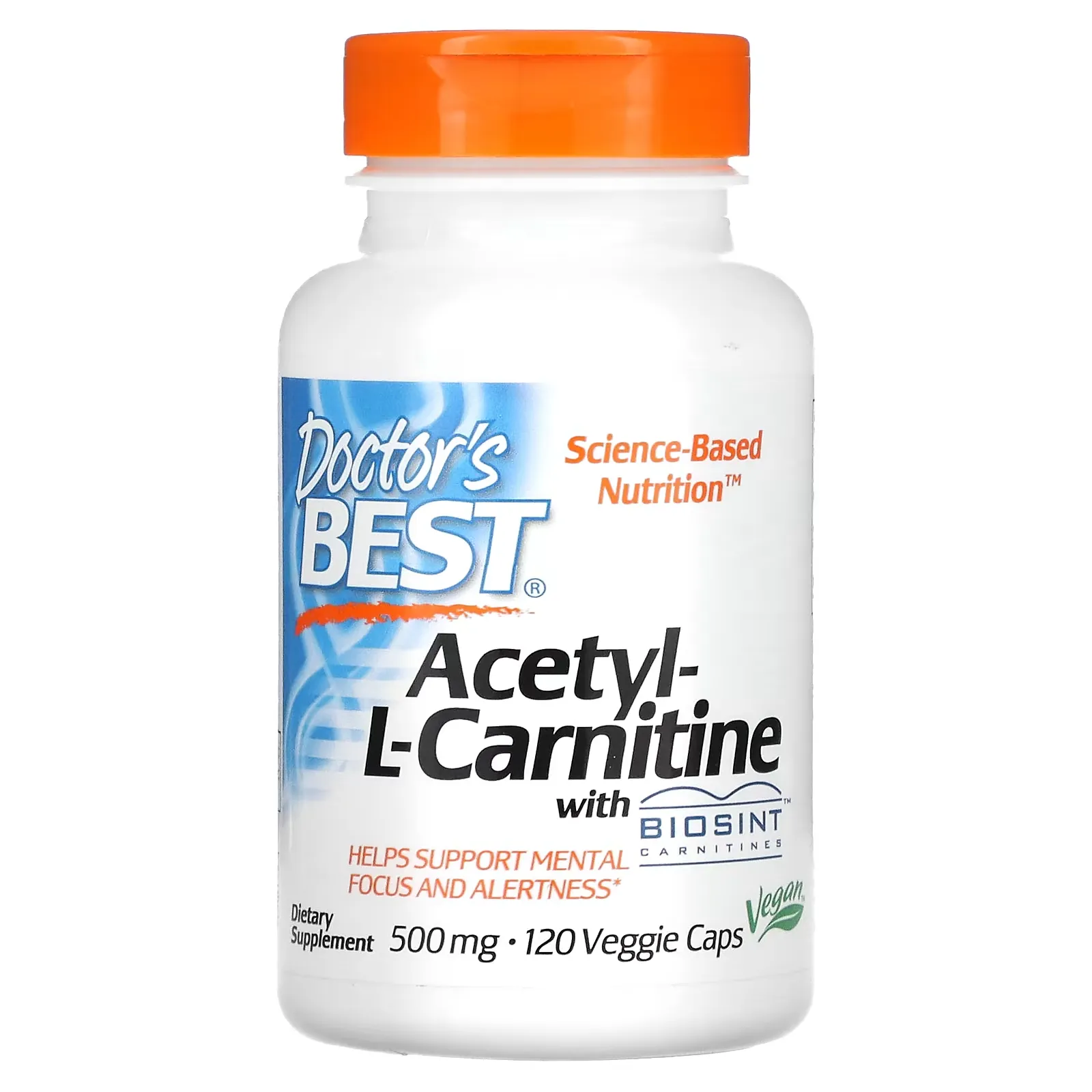 Acetyl-L-Carnitine with Biosint Carnitines, 500 mg, 120 Veggie Caps