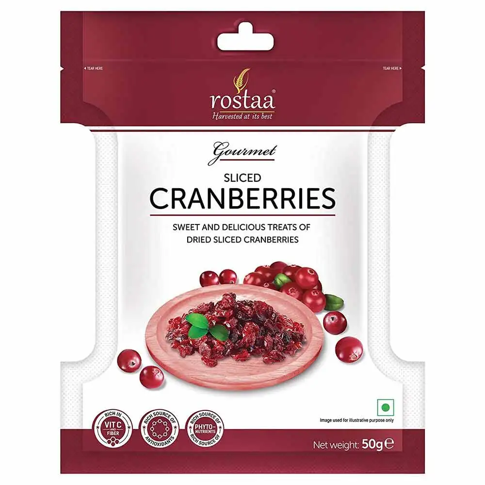 Rostaa Sliced Cranberries,  50 g