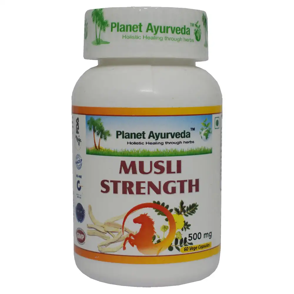 Planet Ayurveda Musli Strength 500 mg,  60 veggie capsule(s)