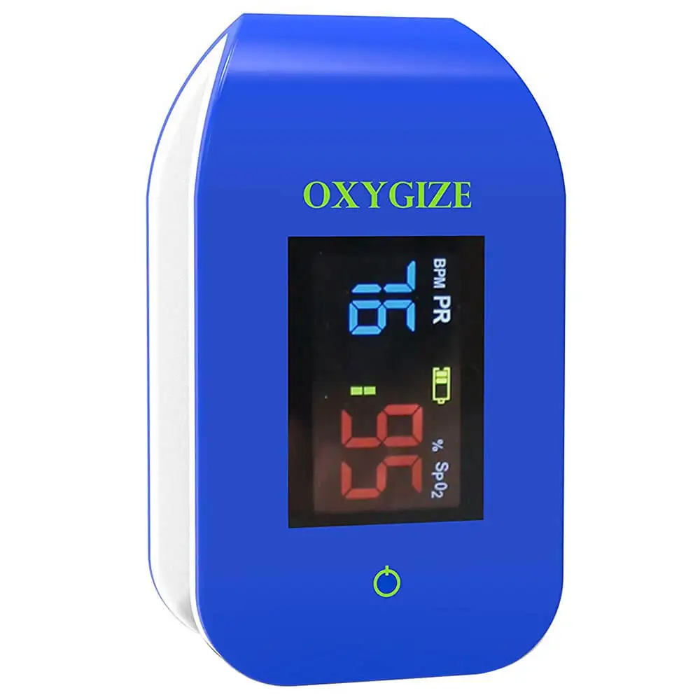 Oxygize Finger Tip Pulse Oximeter with Bluetooth,  Blue