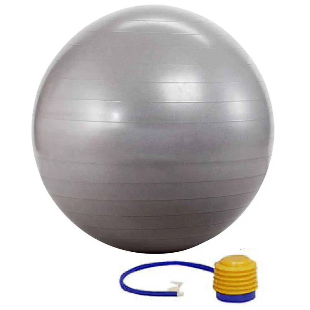 KOBO Anti-Burst Gym Ball With Foot Pump (GB-3-75),  Silver  75 cm