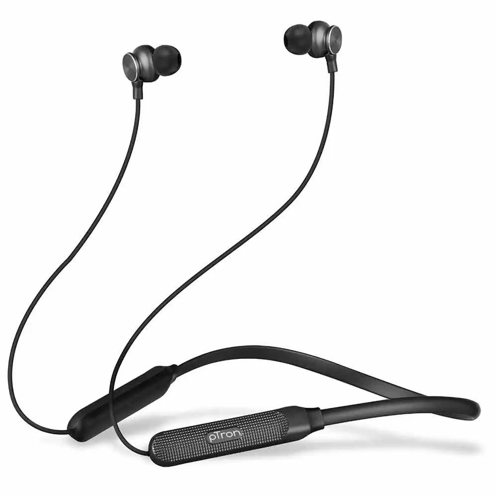 Ptron Tangent Duo Wireless Neckband,  Black