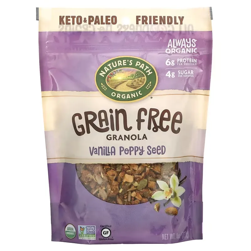 Grain Free Granola, Vanilla Poppy Seed, 8 oz (227 g)