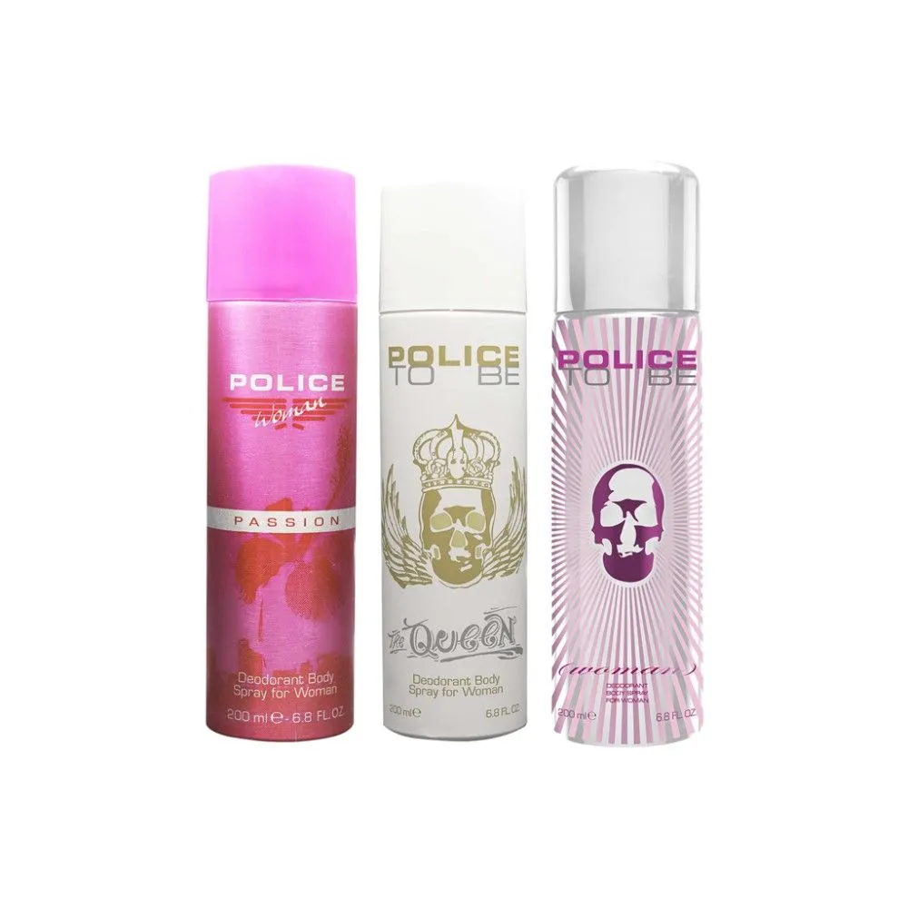 Police To Be Woman + To Be Queen + Passion Femme Deo Combo Set