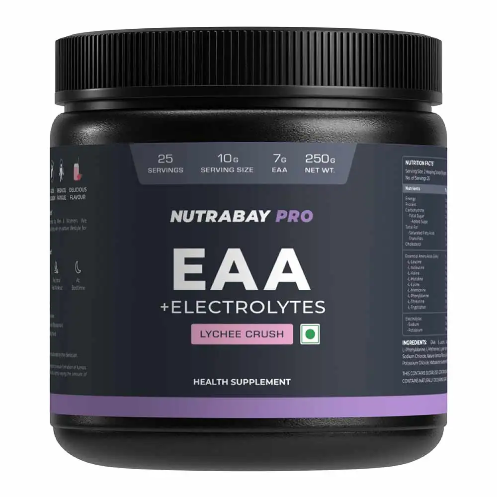 Nutrabay Pro EAA+ Electrolytes,  Lychee Crush  0.55 lb  25 Servings