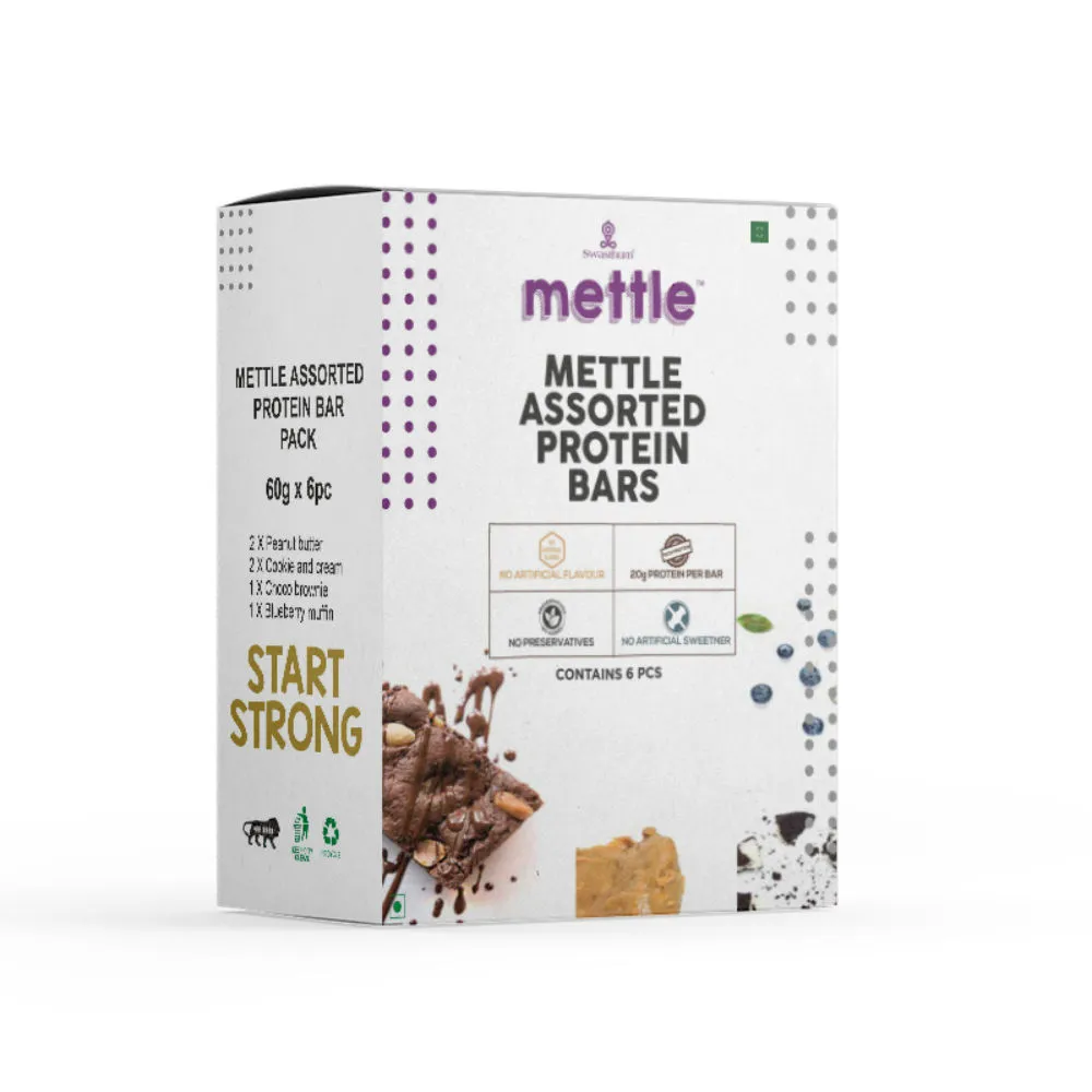 Mettle Assorted Protein Bar - Pack of 6