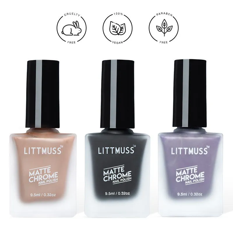 Littmuss The Perfect Me - Matte Chrome Nail Polish Combo