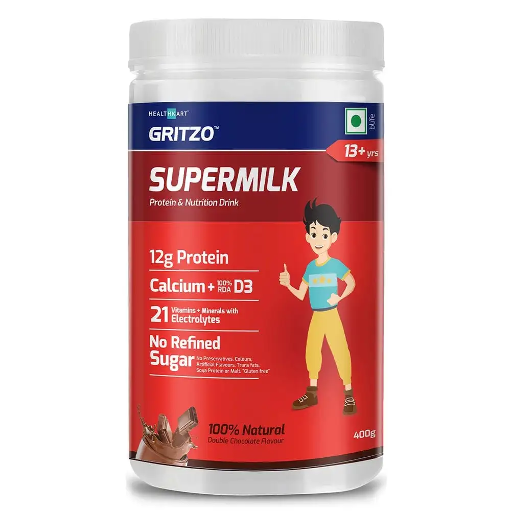 Gritzo SuperMilk Protein & Nutrition Drink Mix 13+ yrs,  400 g  Double Chocolate