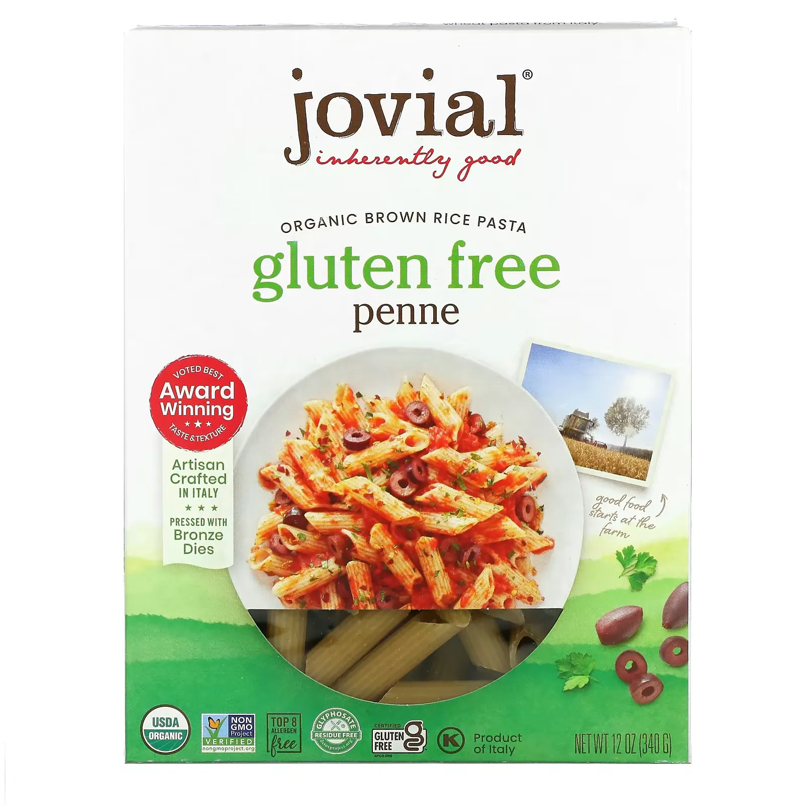 Organic Brown Rice Pasta, Penne, 12 oz (340 g)