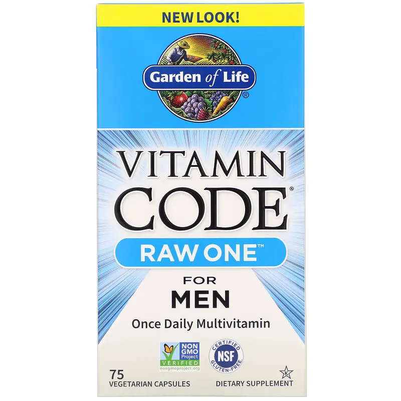 Vitamin Code, RAW One, Once Daily Multivitamin For Men, 75 Vegetarian Capsules