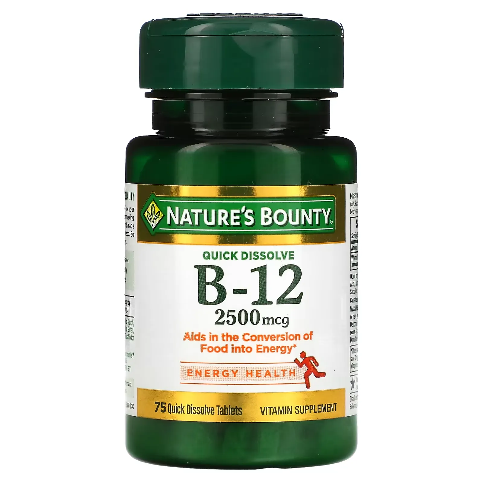 B-12, Natural Cherry, 2,500 mcg, 75 Quick Dissolve Tablets