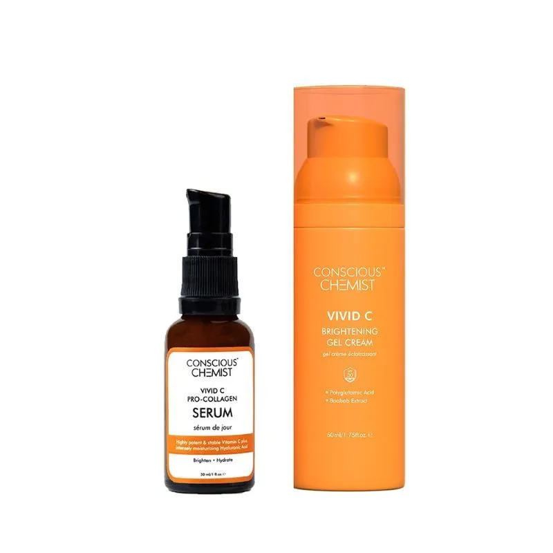 Conscious Chemist Vivid C Serum & Moisturiser Brightening & Firming SPF30 PA++