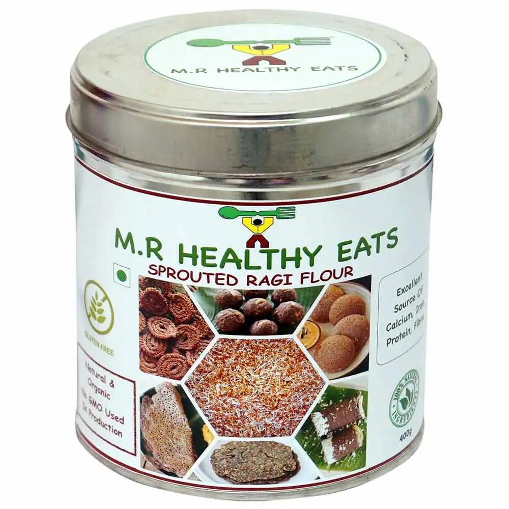 M.R Healthy Eats Sprouted Ragi Flour,  Natural  400 g