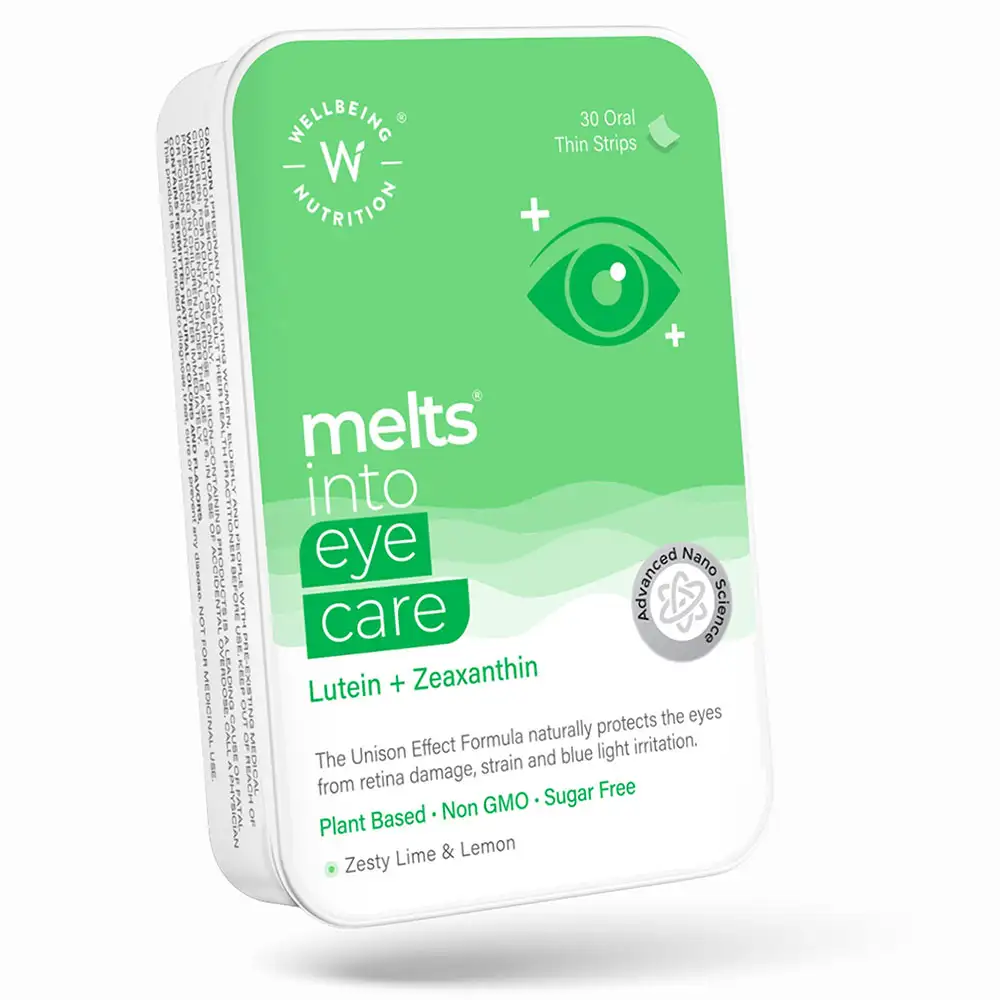 Wellbeing Nutrition Melts Eye Care Lutein + Zeaxanthin - Zesty Lime & Lemon Flavor,  30 Strip(s)