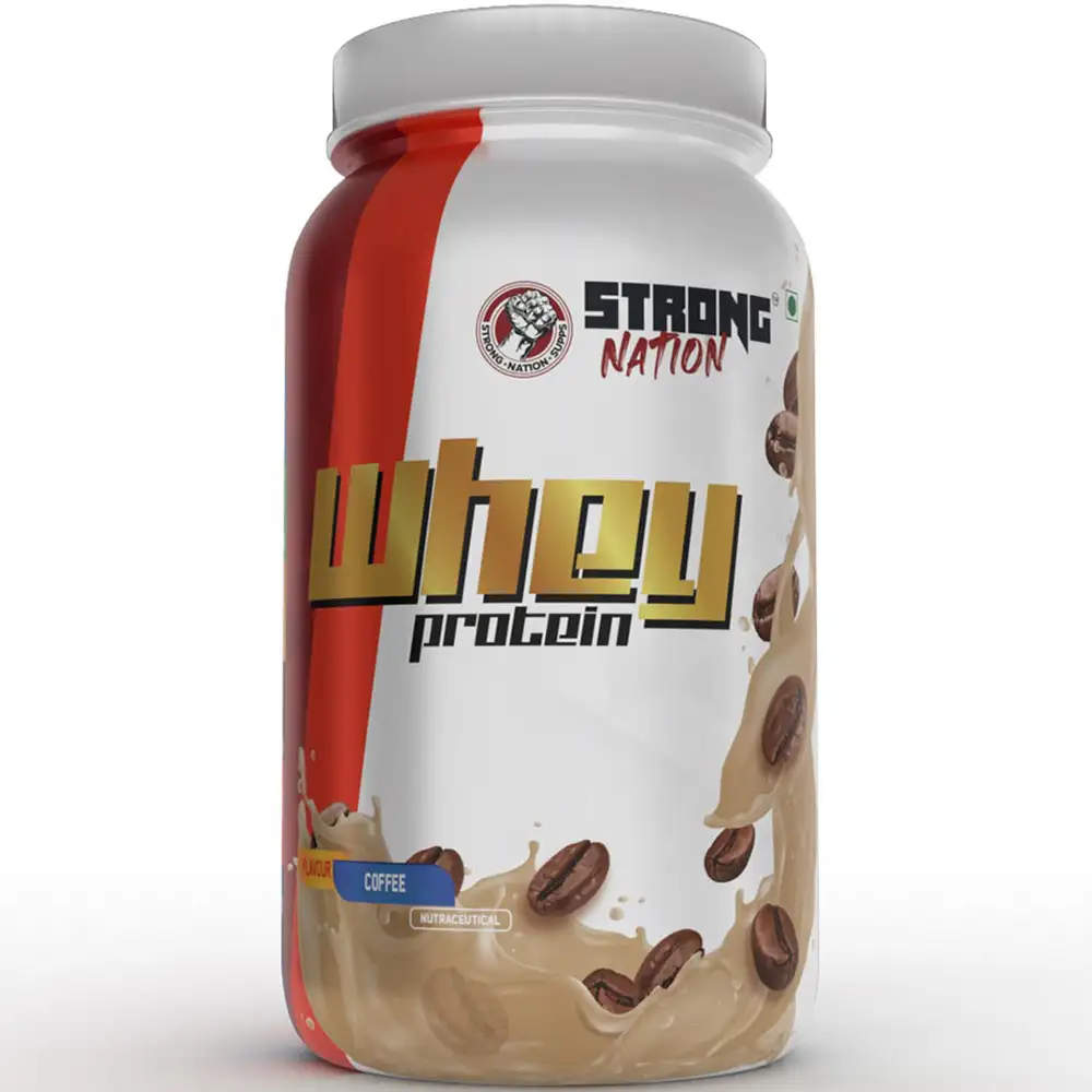 Strong Nation Supps Whey Protein,  2.2 lb  Coffee