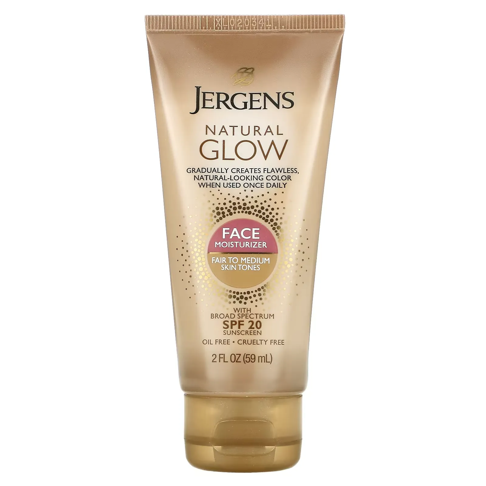 Natural Glow, Face Daily Moisturizer, SPF 20, Fair to Medium, 2 fl oz (59 ml)