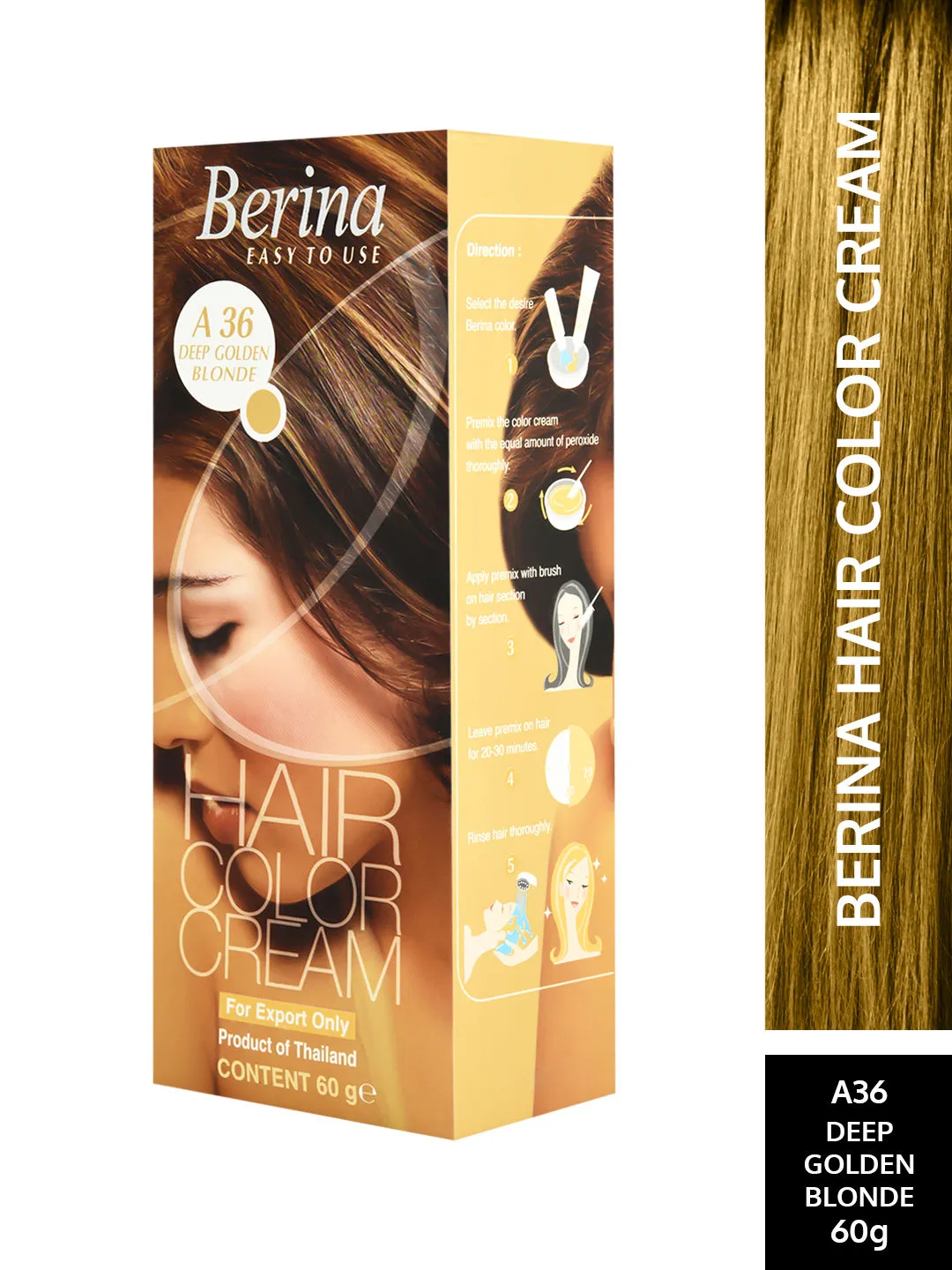 Berina Hair Color Cream - Deep Golden Blonde