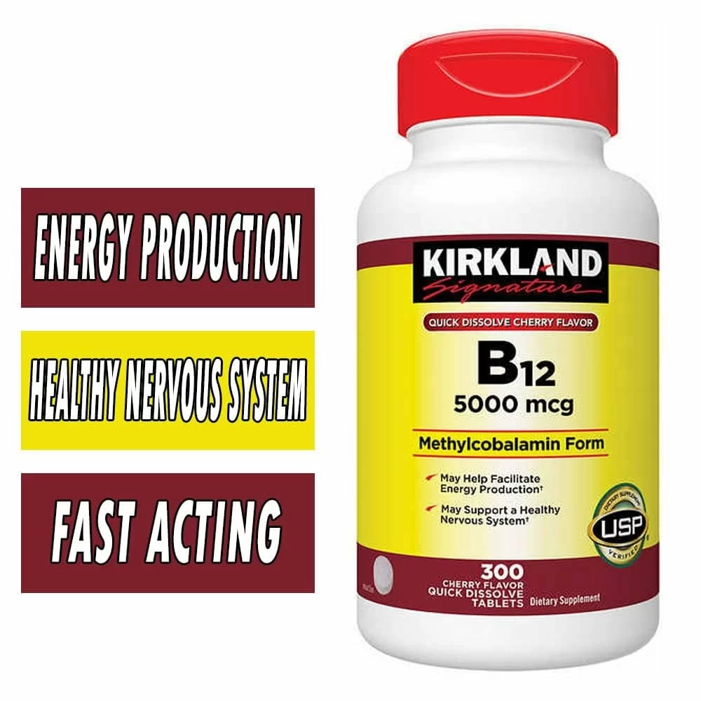 Kirkland B12 Quick Dissolve - 5000 mcg - 300 Tablets