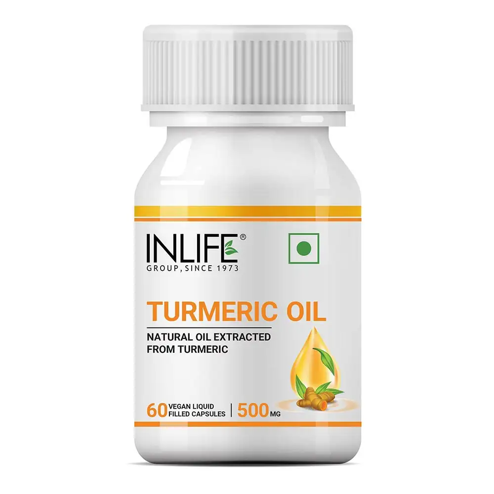 INLIFE Turmeric Oil 500mg,  60 veggie capsule(s)