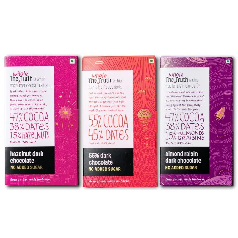 The Whole Truth - 55% Dark Chocolate Combo - Pack Of 3