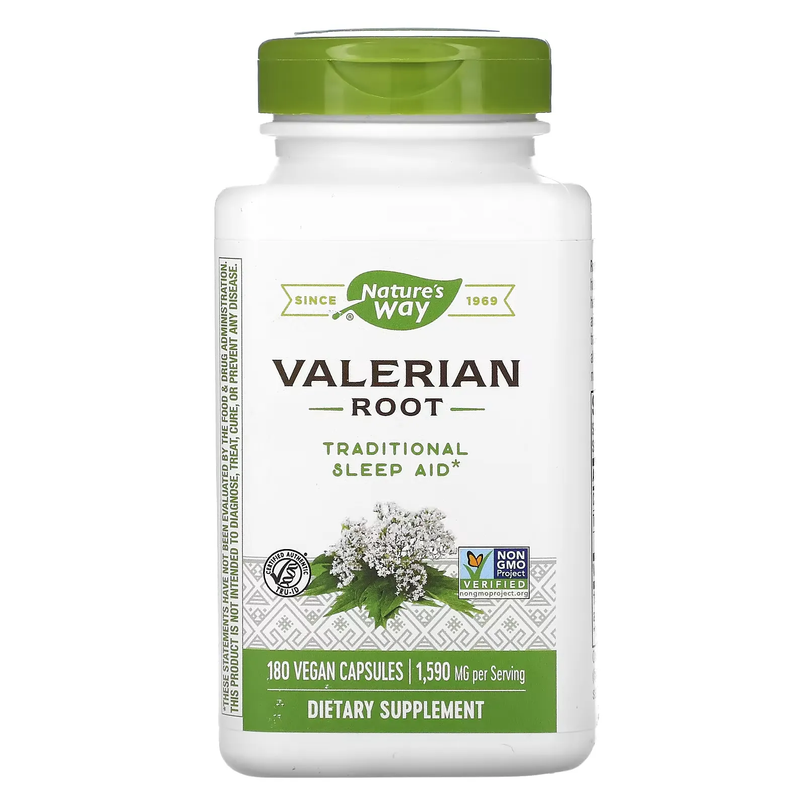 Valerian Root, 1,590 mg, 180 Vegan Capsules