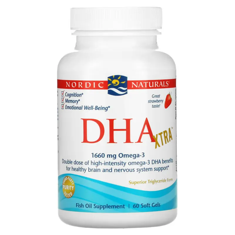 DHA Xtra, Strawberry, 830 mg, 60 Soft Gels