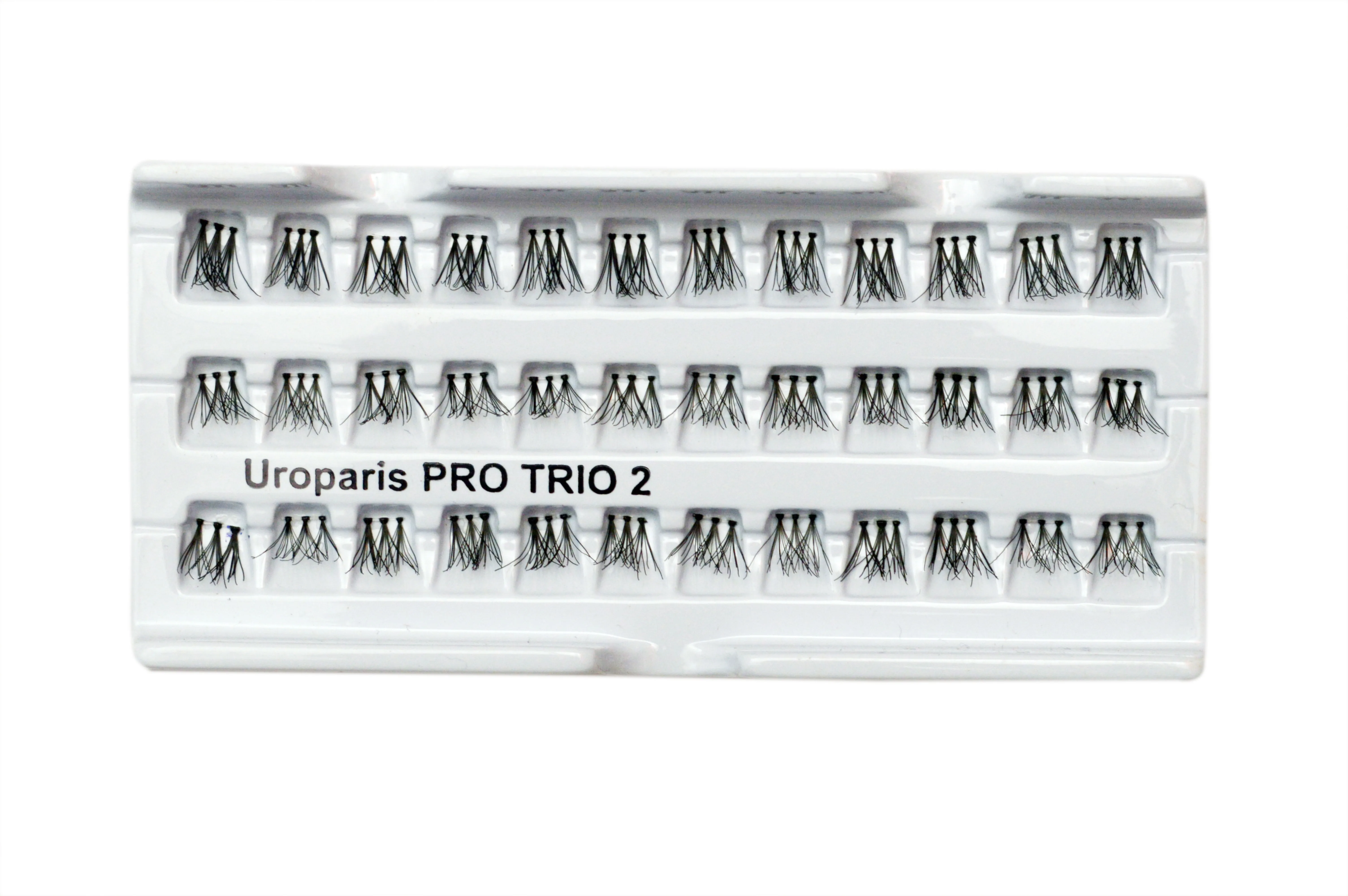 Uroparis Human Hair Eyelashes - TRIO 2 / BLACK HUMAN HAIR