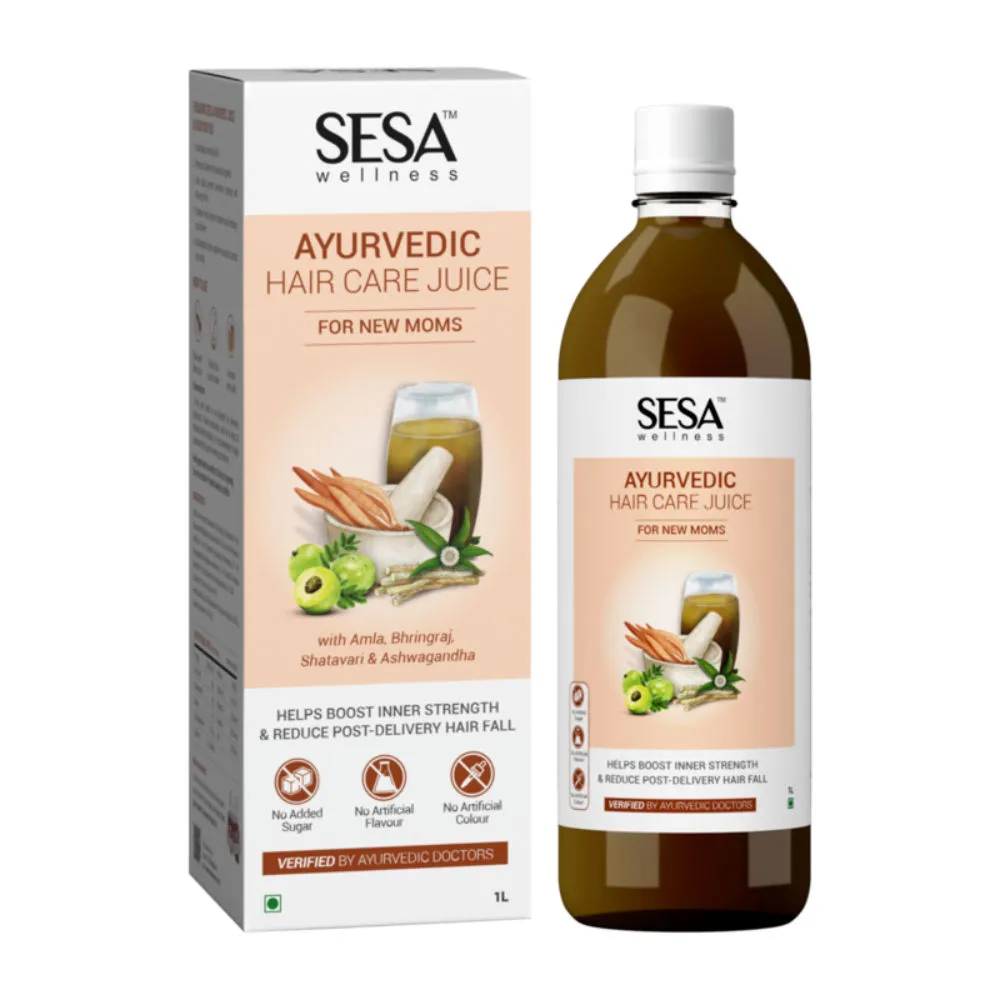 SESA Ayurvedic Hair Care Juice for New Moms with Bhringraj Shatavari Ashwagandha & Amla