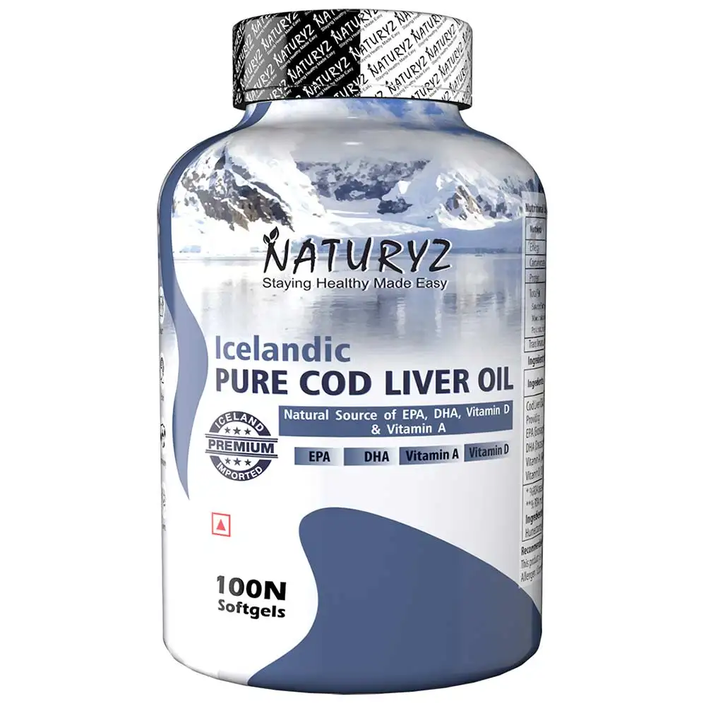 Naturyz Icelandic Pure Cod Liver Oil,  100 softgels