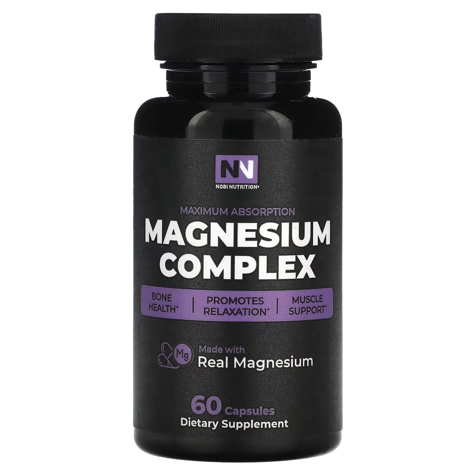 Magnesium Complex, Maximum Absorption, 60 Capsules