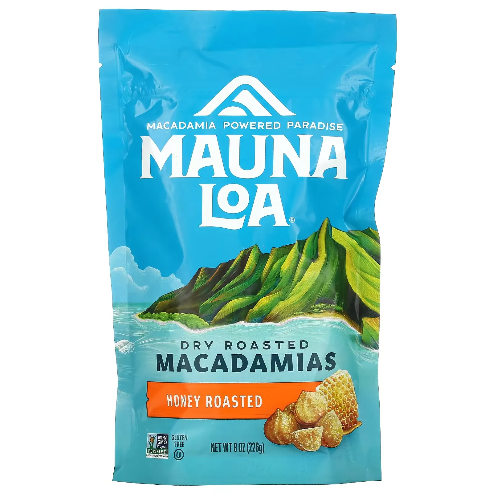 Dry Roasted Macadamias, Honey Roasted, 8 oz (226 g)