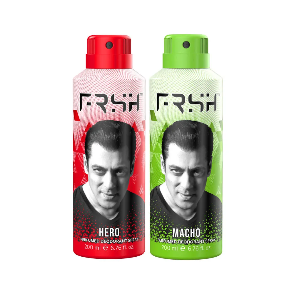 FRSH Deodorant Body Spray Hero & Macho (Pack Of 2)