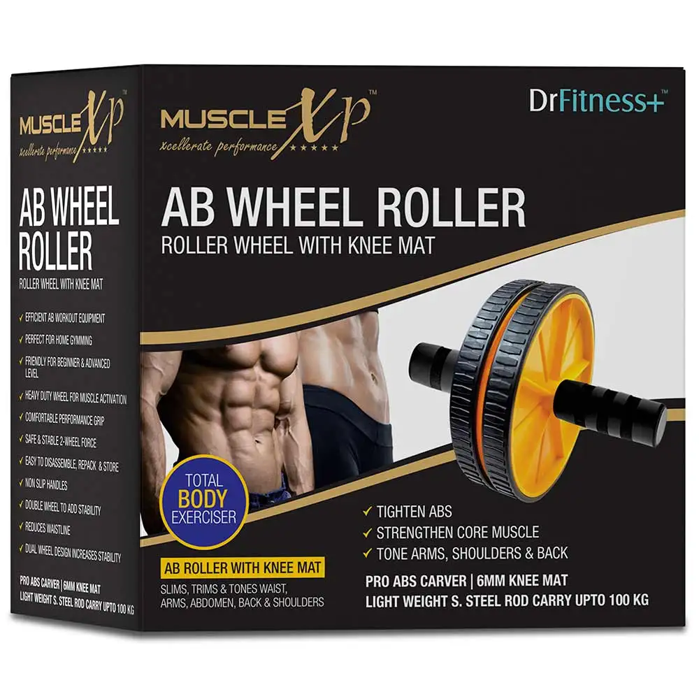 MuscleXP AB Roller Wheel,  Yellow  Free Size