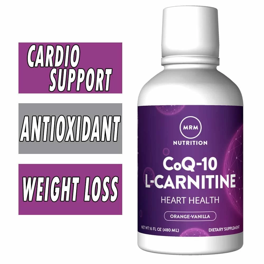 MRM CoQ10 with L-Carnitine Liquid - Orange Flavor - 16 fl oz