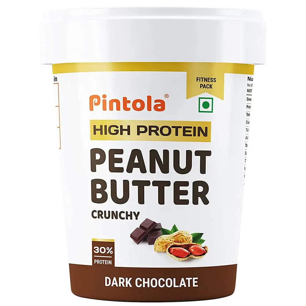 Pintola High Protein Peanut Butter,  1 kg  Dark Chocolate Crunchy