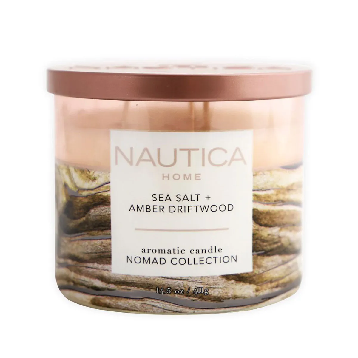 Nautica Candles Sea Salt + Amber Driftwood Fragranced Candle