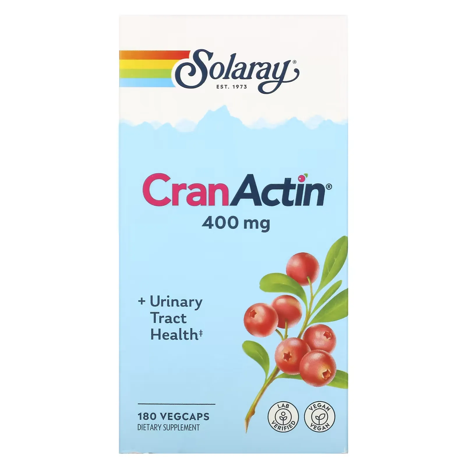 CranActin, Urinary Tract Health, 400 mg, 180 VegCaps