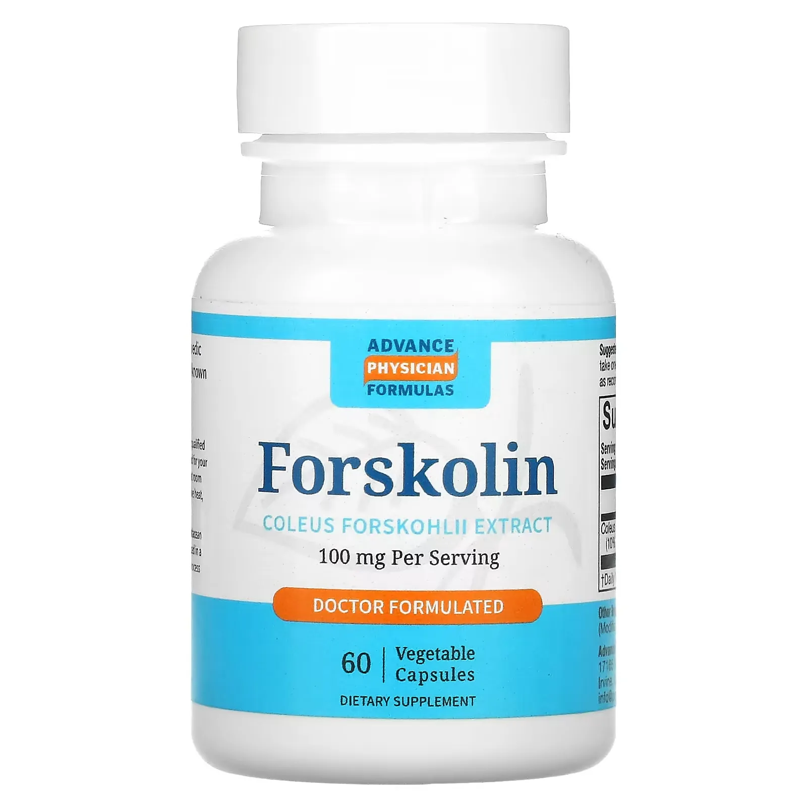 Forskolin, Coleus Forskohlii Extract, 100 mg, 60 Vegetable Capsules