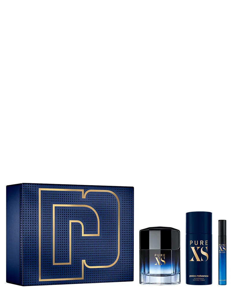 Paco Rabanne Pure Xs Eau De Toilette With Deodorant And Travel Spray